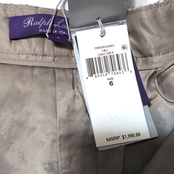 Welles Embellished Wide-Leg Pant. Ralph Lauren Collection - Picture 7 of 15